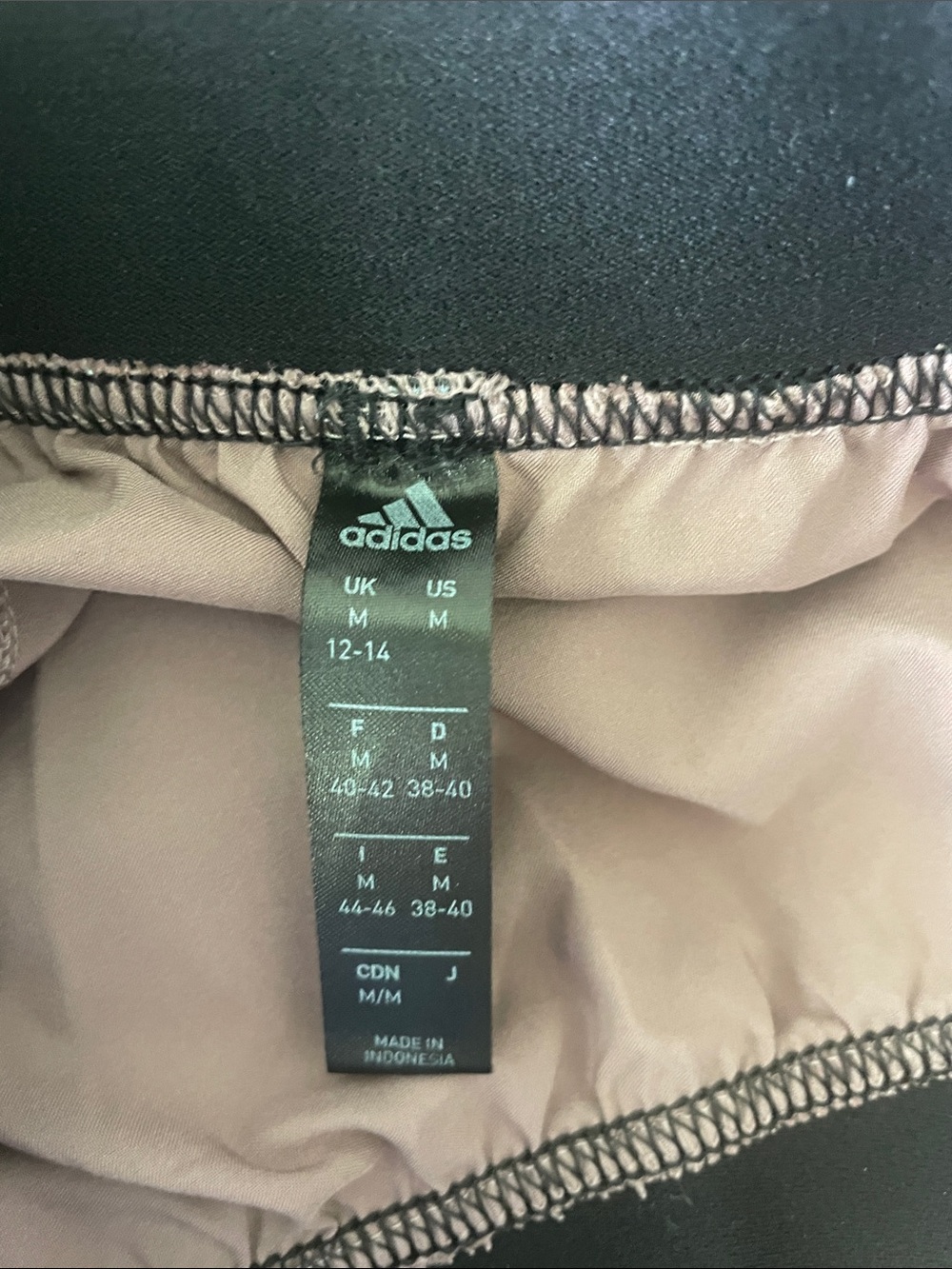 adidas Women's Mauve Athletic Shorts with Black Waistband - Picture 4 of 4